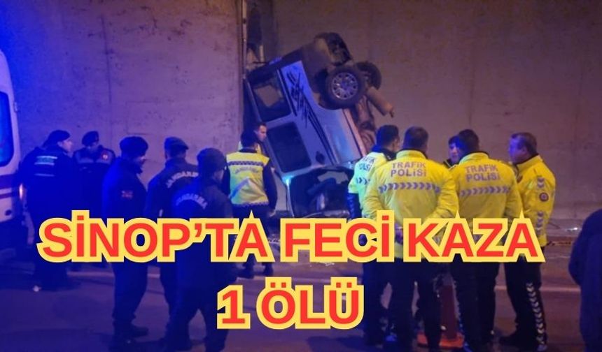 Sinop’ta tünelde kaza: 1 ölü