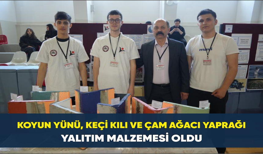 Koyun yünü, keçi kılı ve çam ağacı yaprağı yalıtım malzemesi oldu