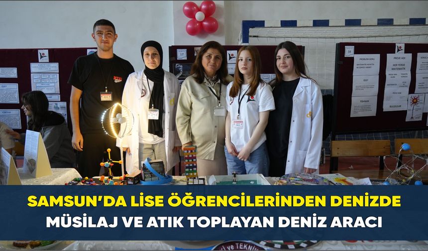 Samsun’da lise öğrencilerinden denizde müsilaj ve atık toplayan deniz aracı