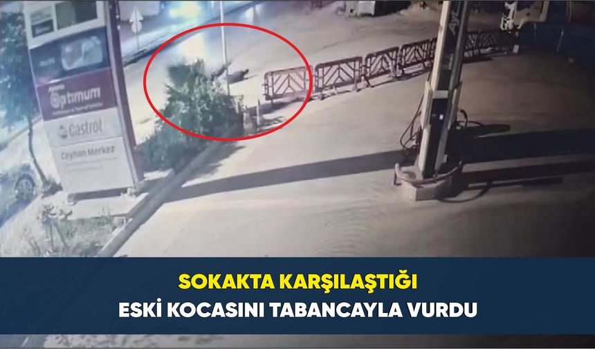 Sokakta karşılaştığı eski kocasını tabancayla vurdu