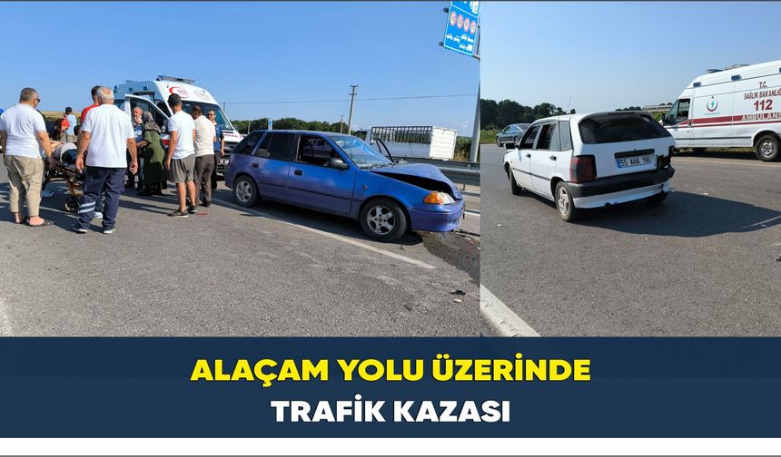 Alaçam Yolu Üzerinde Trafik Kazası;  2. Çocuk 6 kişi yaralandı