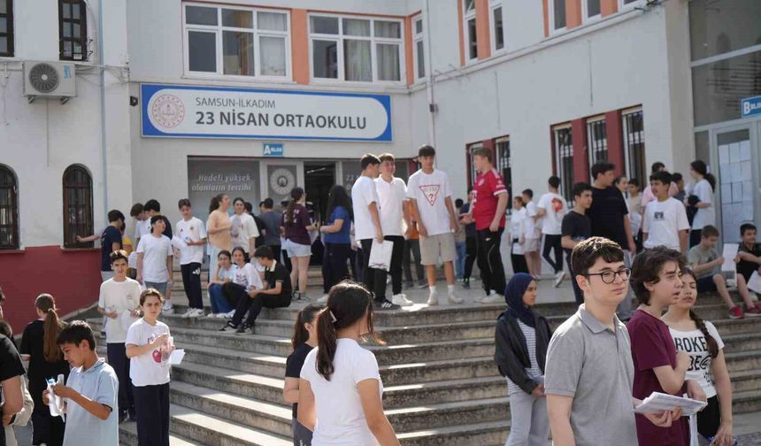 Samsun'da 14 bin 391 öğrenci LGS heyecanı yaşadı