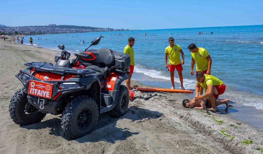 Samsun'da boğulma vakalarına karşı tatbikat