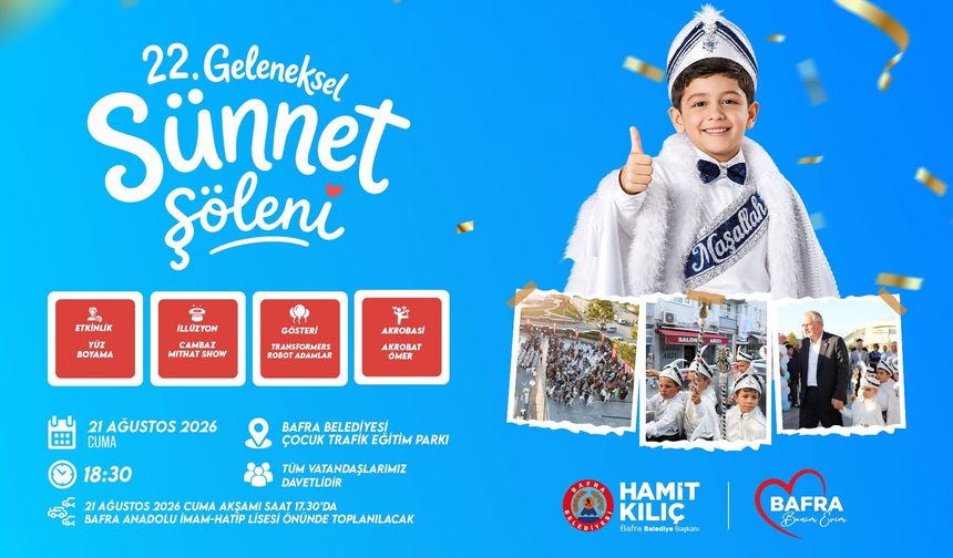 22. GELENEKSEL SÜNNET ŞÖLENİ'NİN TARİHİ BELLİ OLDU