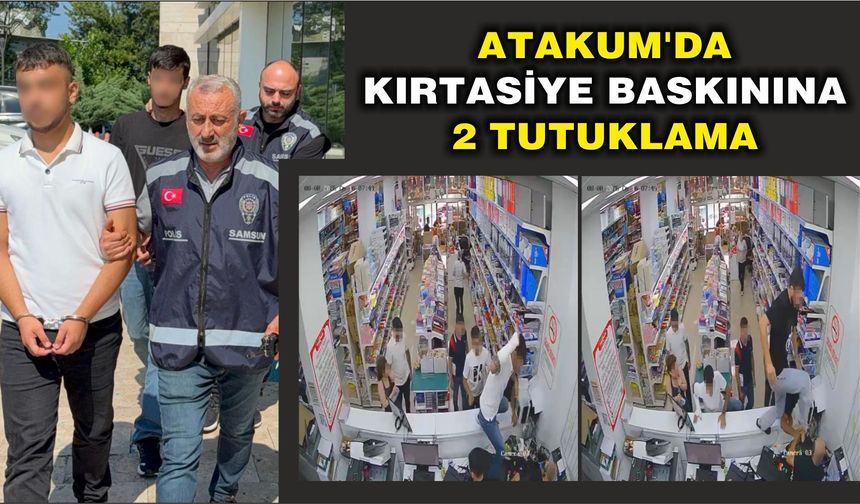 Atakum'da kırtasiye baskınına 2 tutuklama