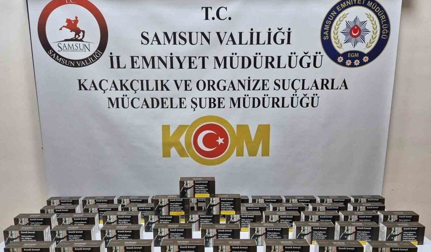 Samsun'da 10 bin doldurulmuş makaron ele geçirildi