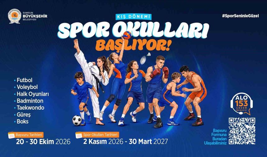 Samsun'da Kış Spor Okulları'nda başvurular başladı