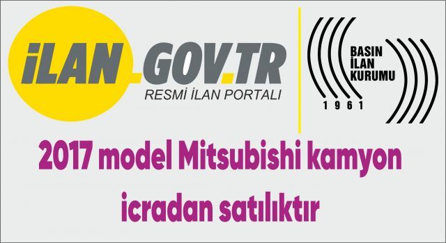 2017 model Mitsubishi kamyon icradan satılıktır