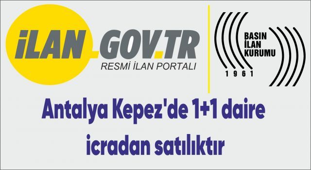 Antalya Kepez'de 1+1 daire icradan satılıktır