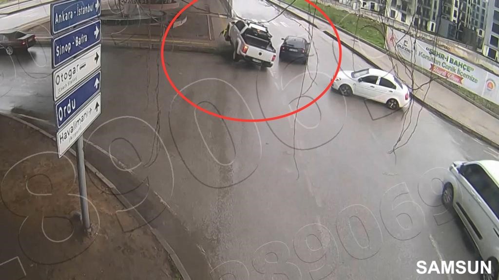 Samsun'da Motosiklet kazaları kamerada