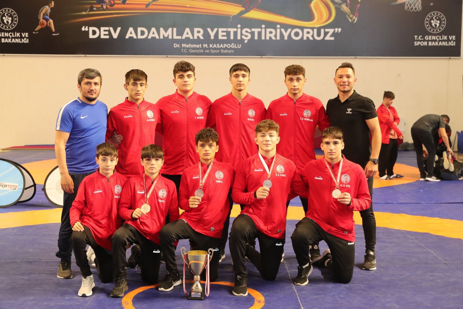U15 Serbest Güreş takımı, Türkiye şampiyonu 