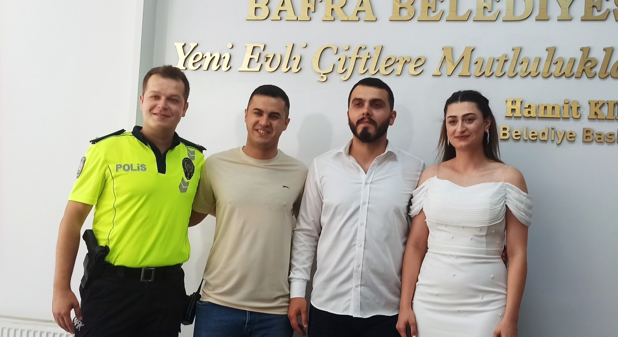 Bafra'da Asayiş büro amiri bekarlığa veda etti