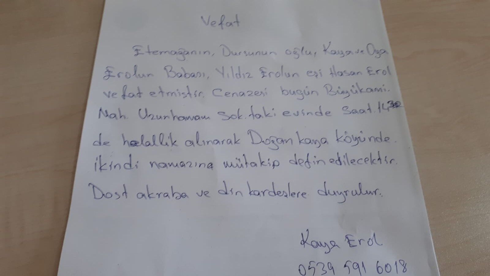 Bafra'da vefat edenler
