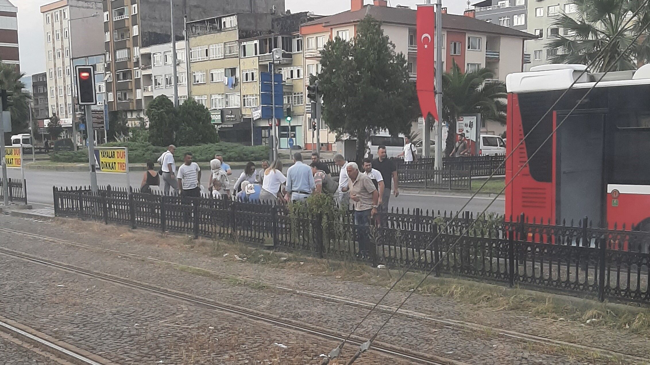 Samsun’da seyir halindeki otobüste  ilginç olay;  Yangın tüpü patladı