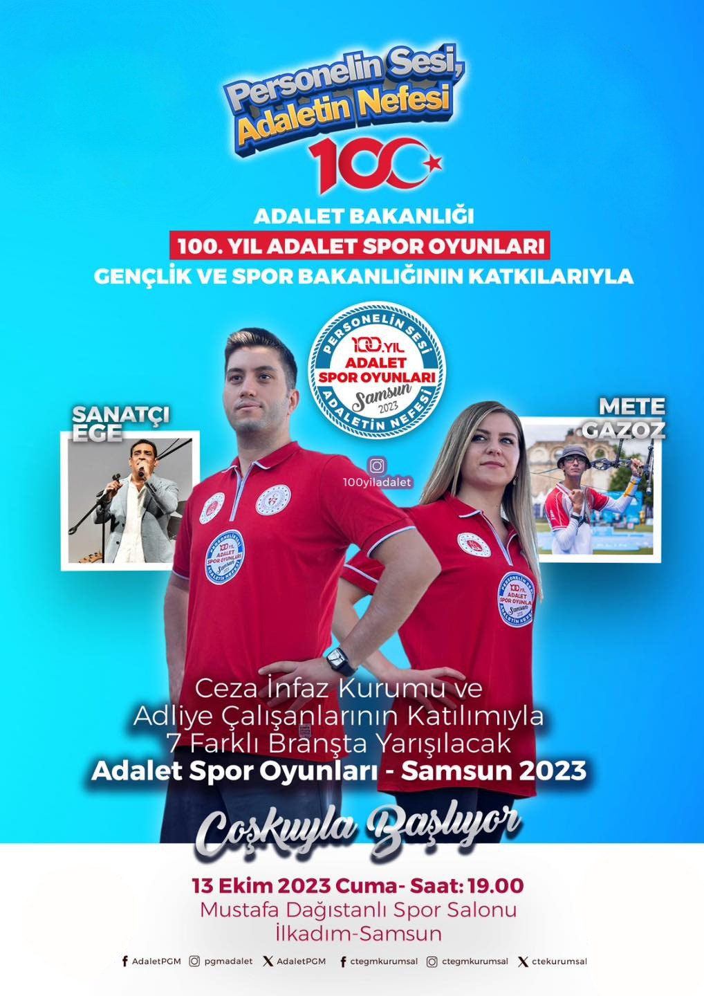 100. Yıl Adalet Spor Oyunları başlıyor