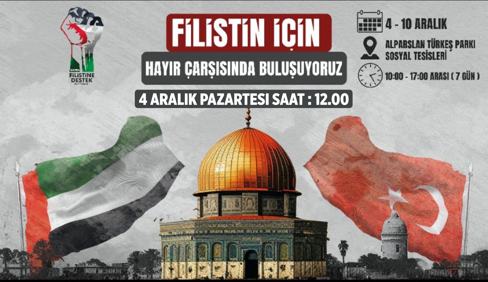 Bafra’da Filistin'e Destek Hayır çarşısına yoğun ilgi