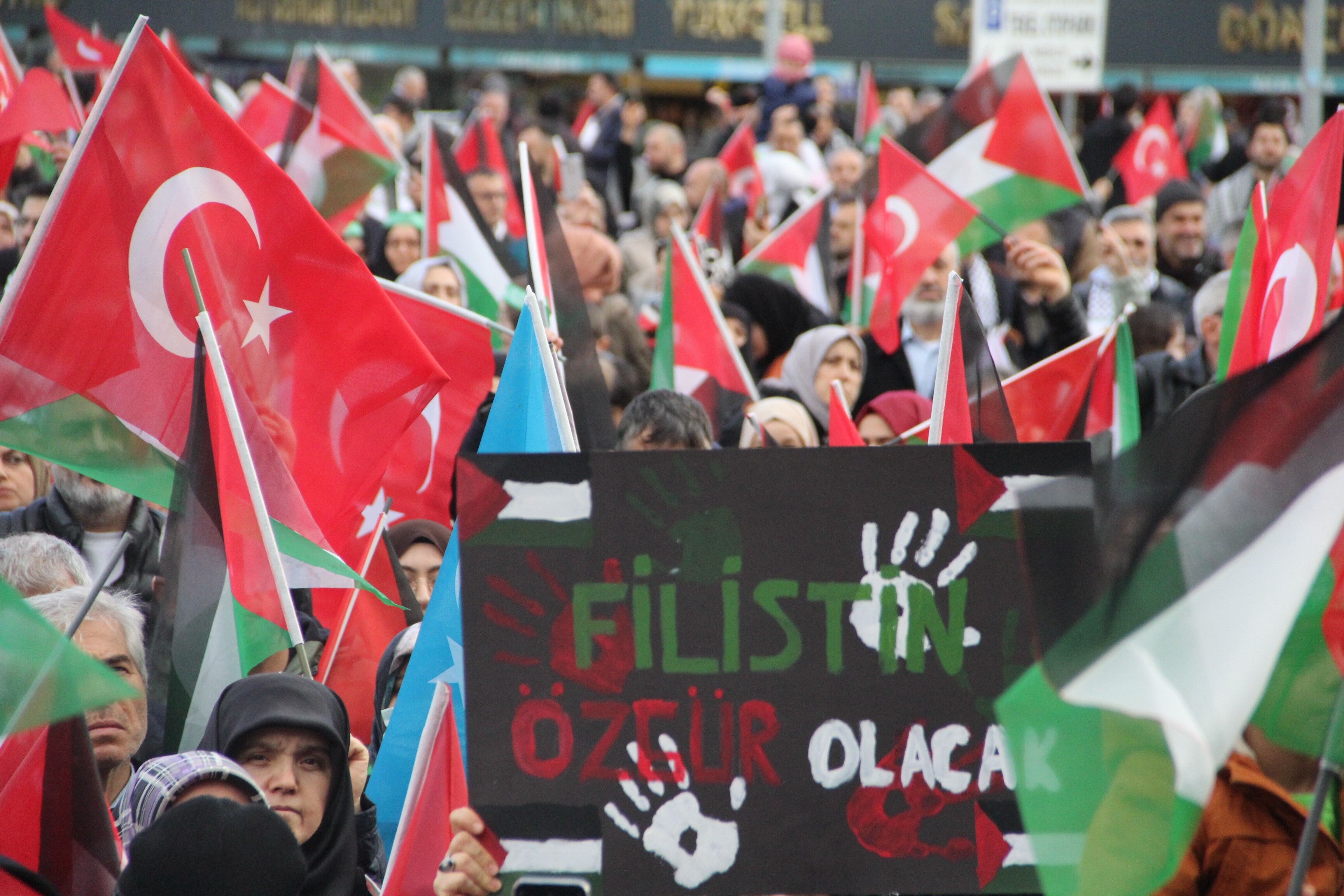 Samsun'da Filistin'e destek yürüyüşü yapıldı