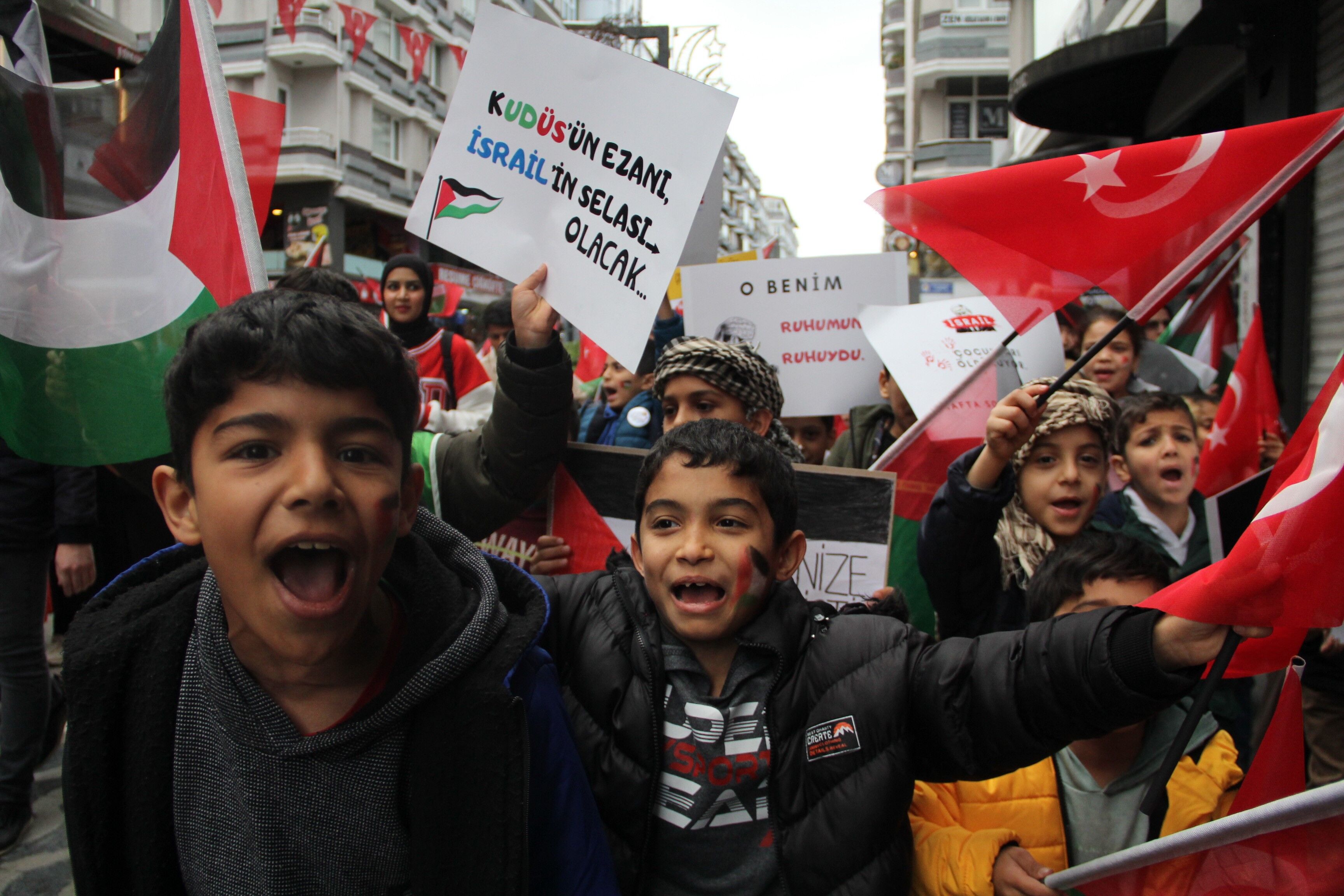 Samsun'da Filistin'e destek yürüyüşü yapıldı