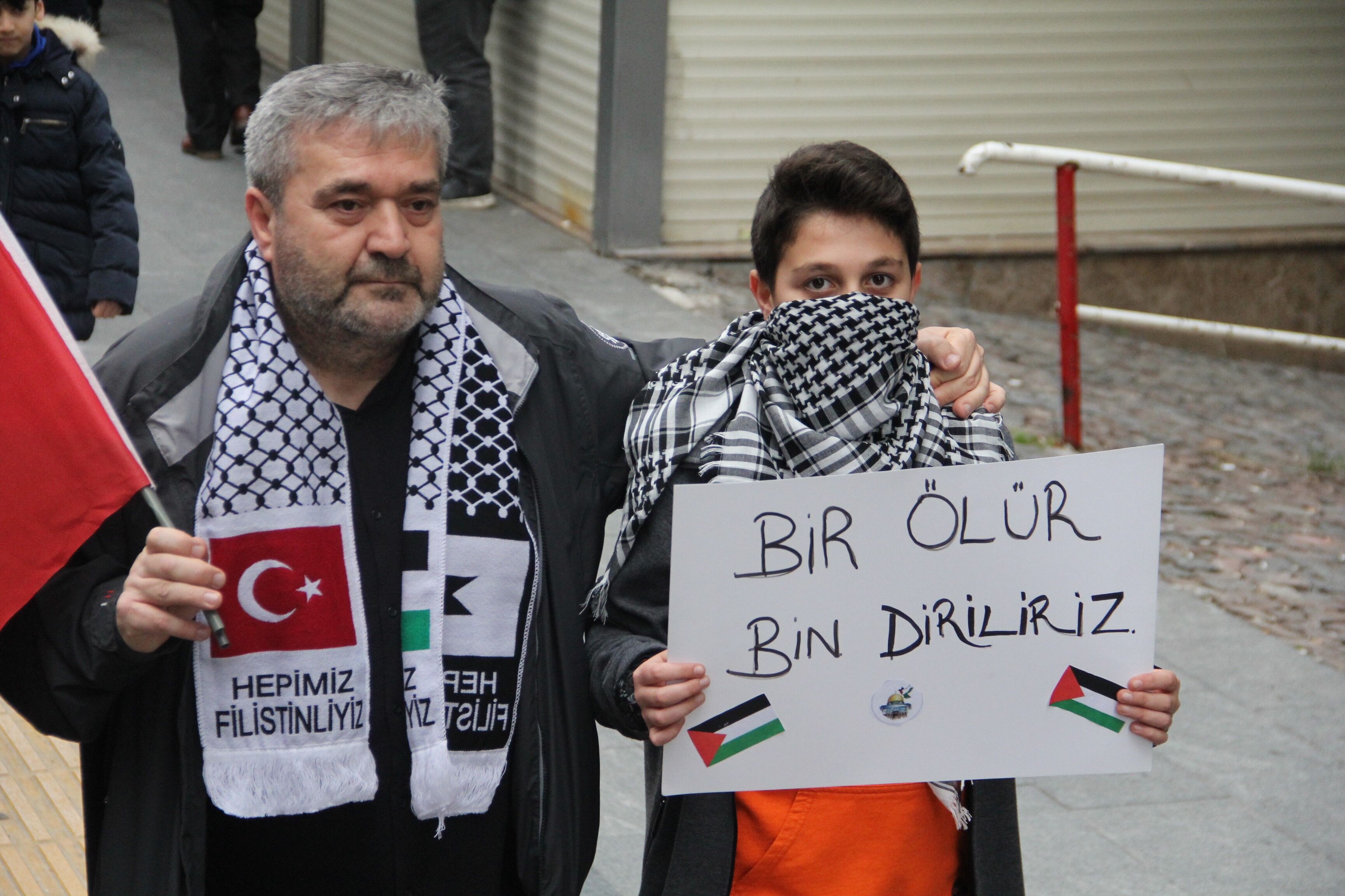 Samsun'da Filistin'e destek yürüyüşü yapıldı