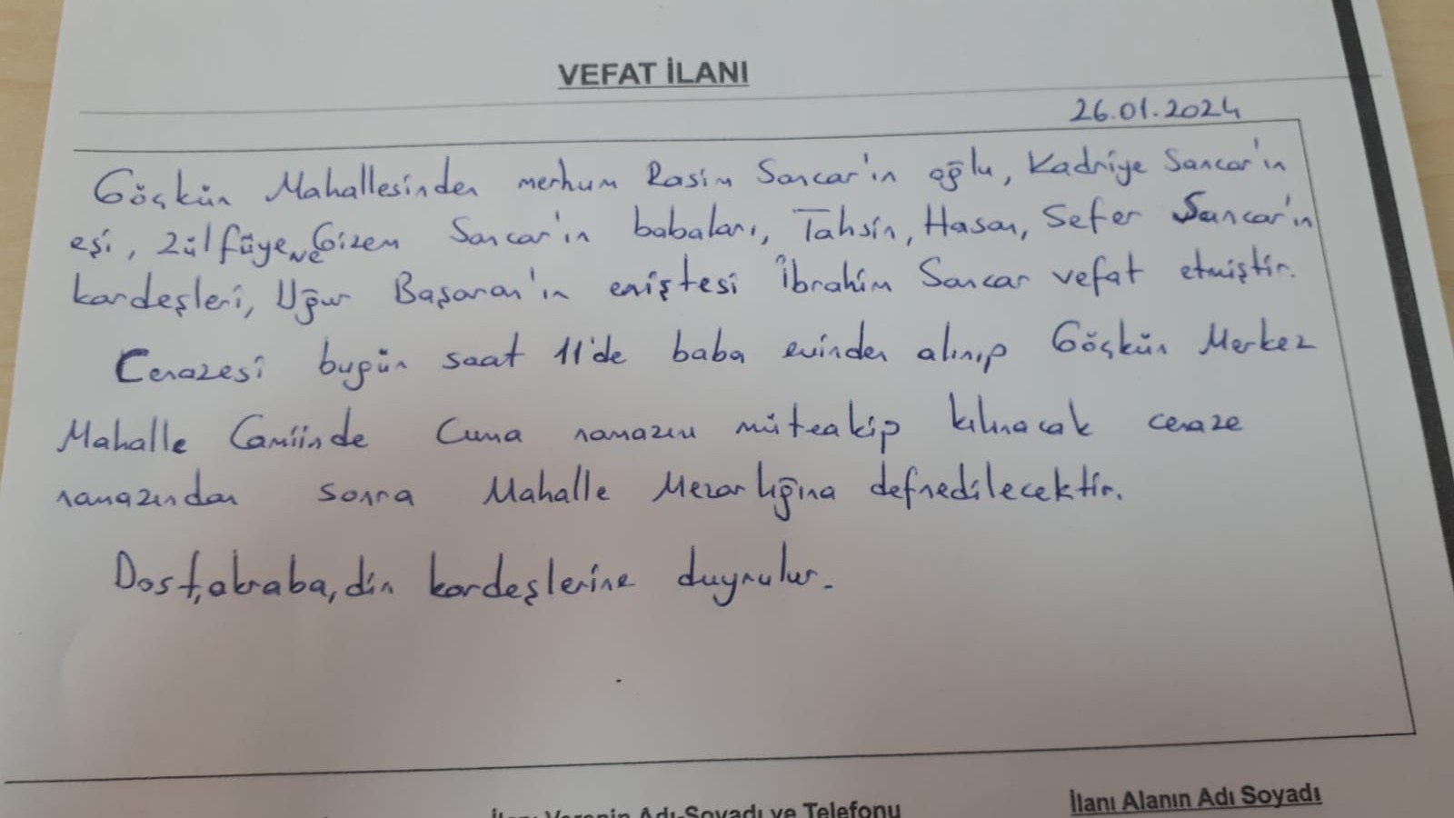 Vefat Ialn
