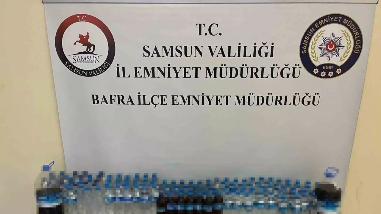 Bafrada 220 Litre Kacak Icki Ele Gecirildi 20240221 A W146840