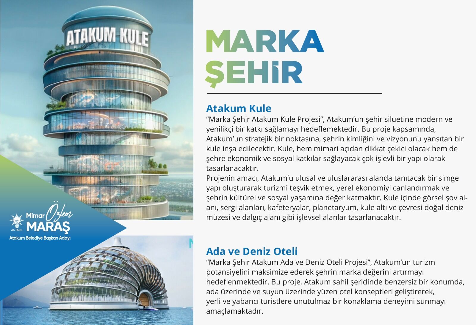 Atakum Belediye Başkan Adayı Özlem Maraş’tan; Marka Şehir Atakum Kule (2)