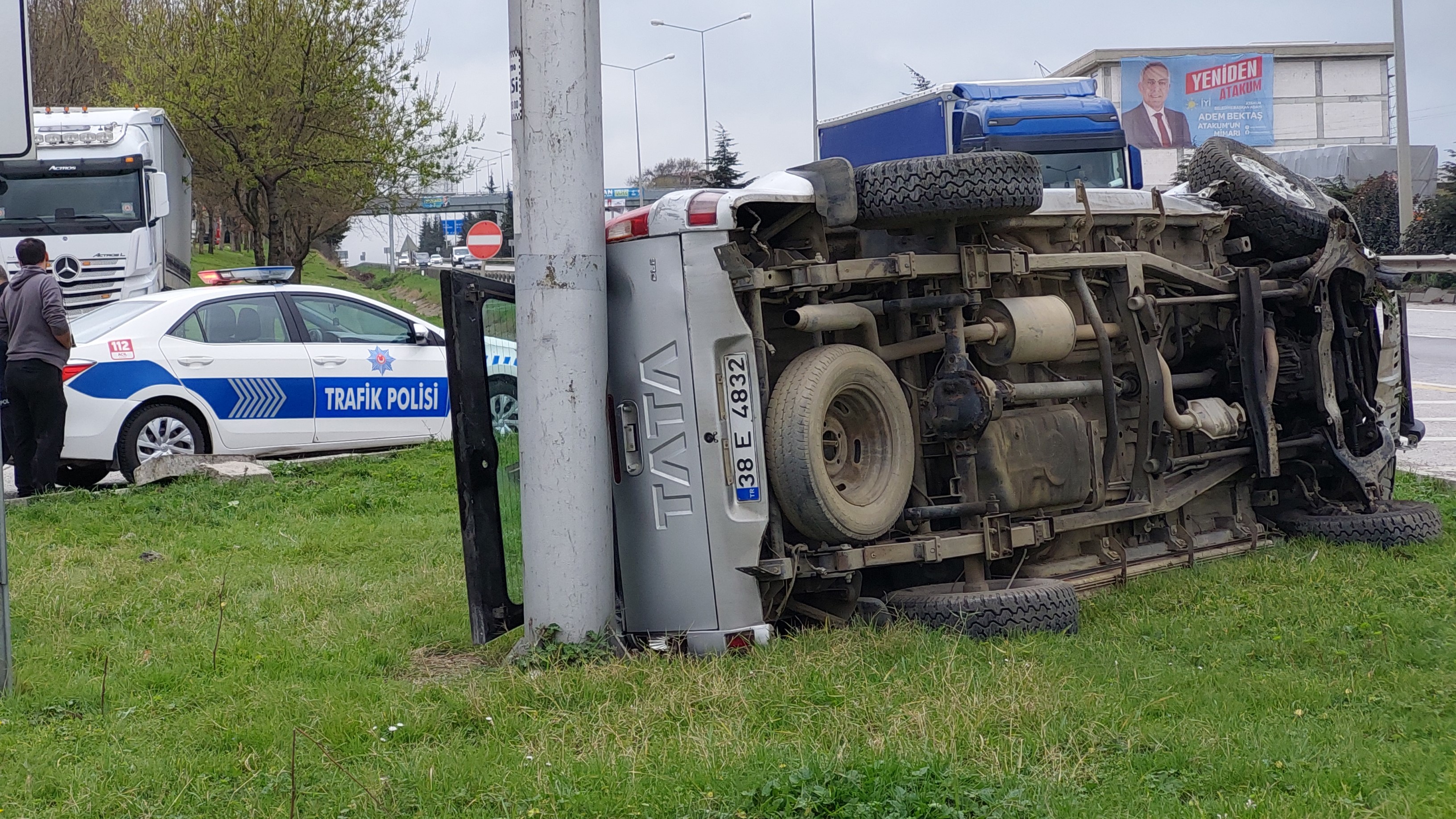 Samsun'da Trafik Kazası 2 Yaralı (1)