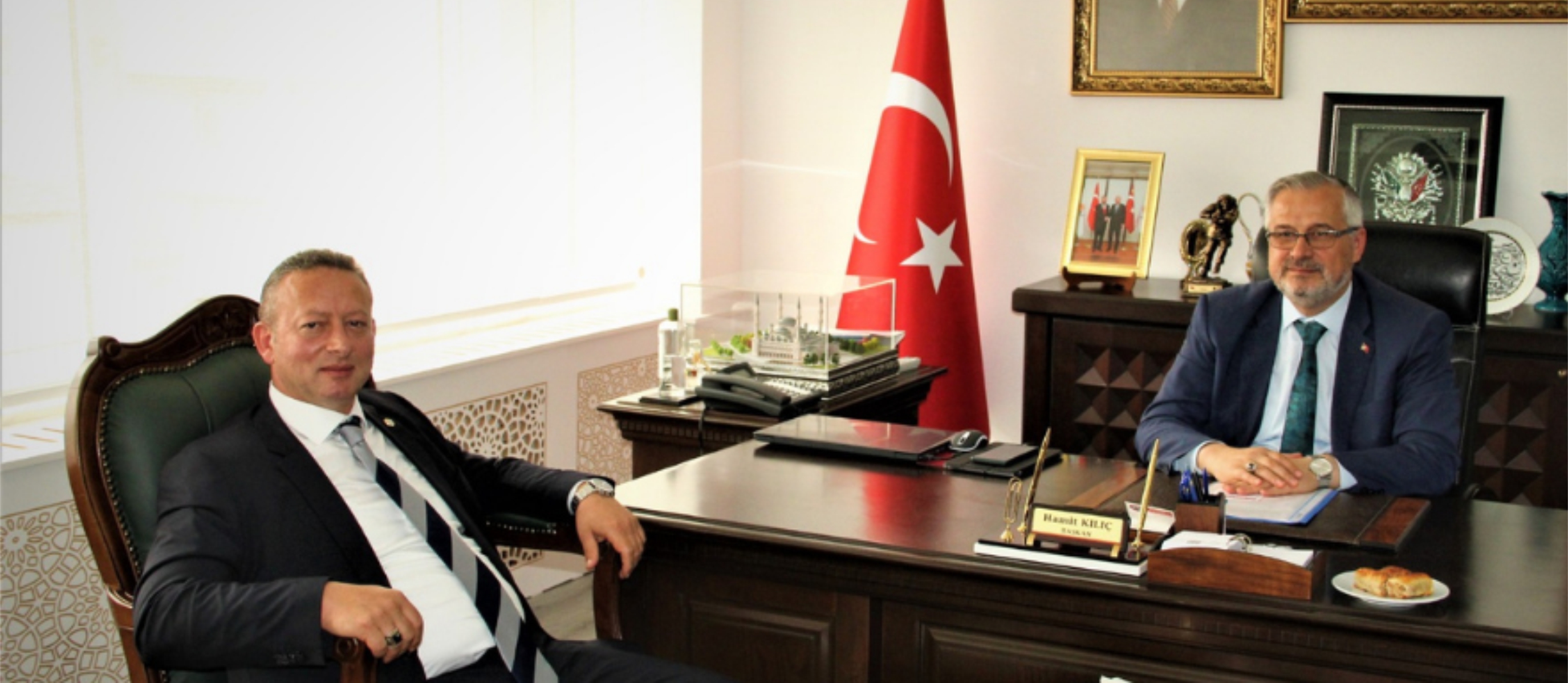 Bafra Tso Başkanı Kocabaş'tan Başkan Kılıç’a Hayırlı Olsun Ziyareti 1
