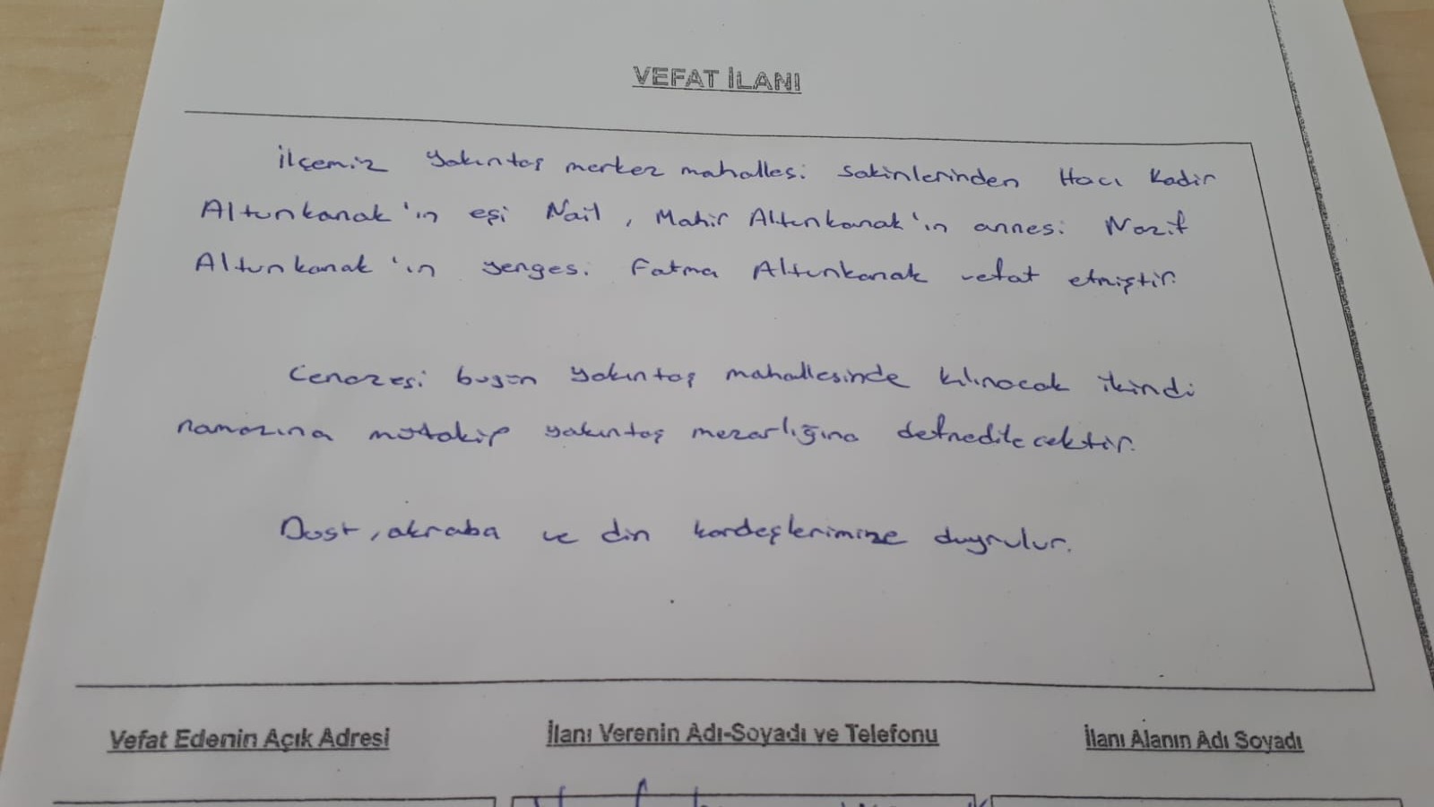 Bafra Vefat Ilan Habe (3)
