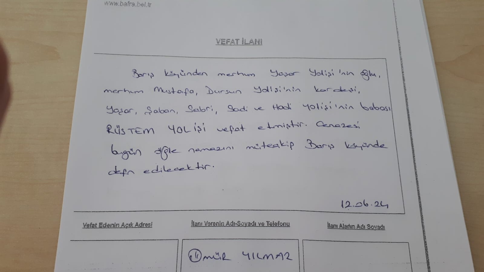 Vefat Bafra Ilan (1)-1