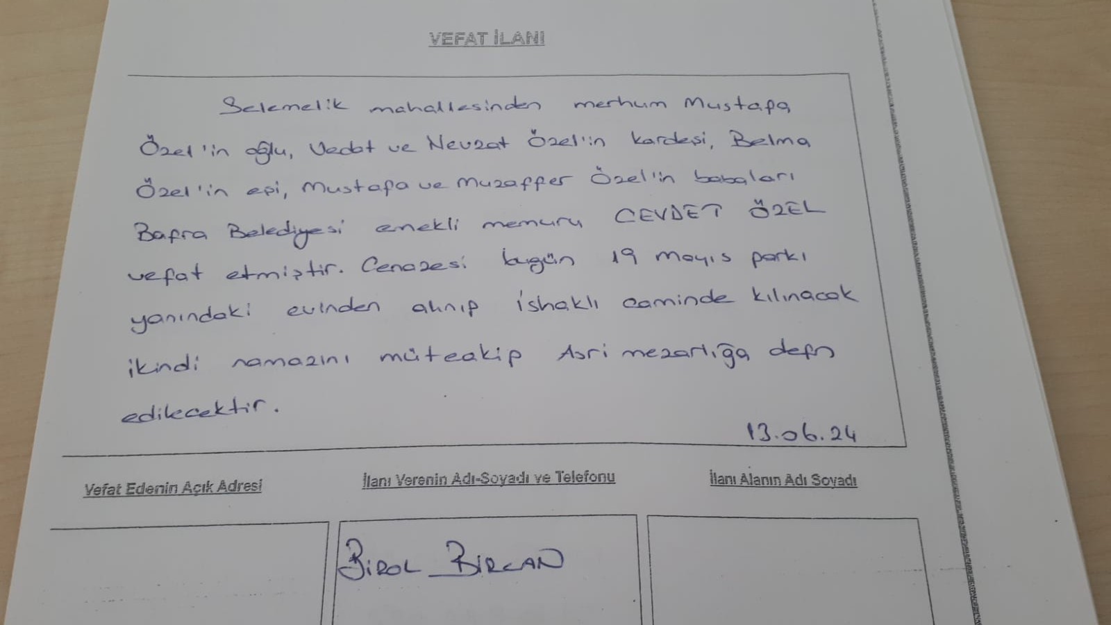 Vefat Bafra Ilann (3)