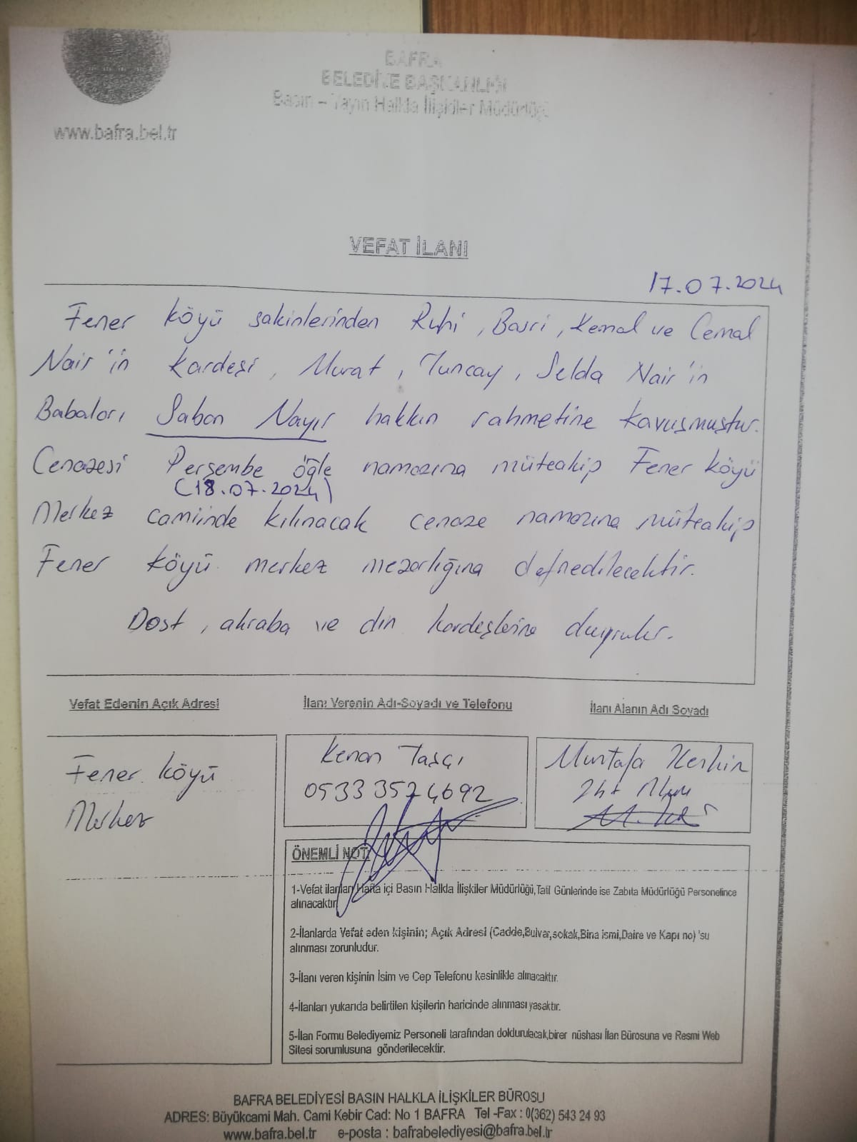 Bafra Ilan Veeft Ilanhaber (2)