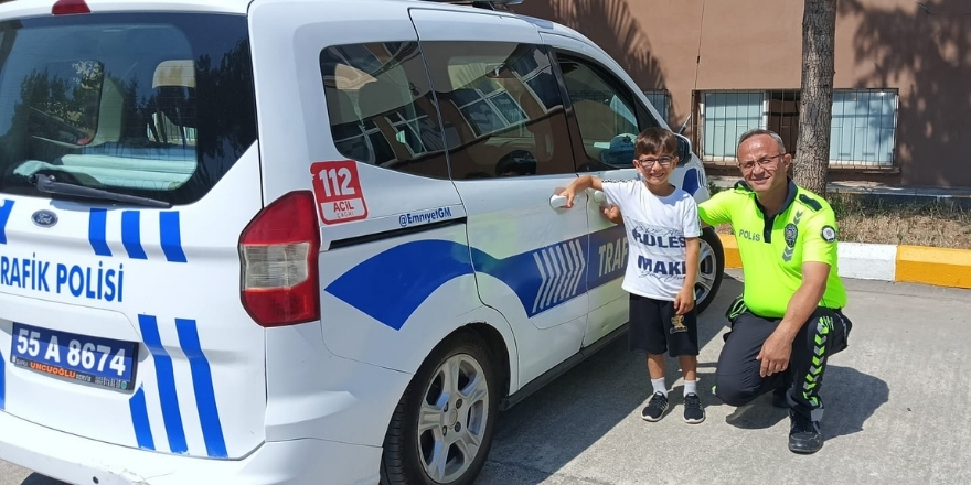 Bafra'da Yaz Kur'an Kurslarına Katılan Öğrencilere Trafik Eğitimi (4)