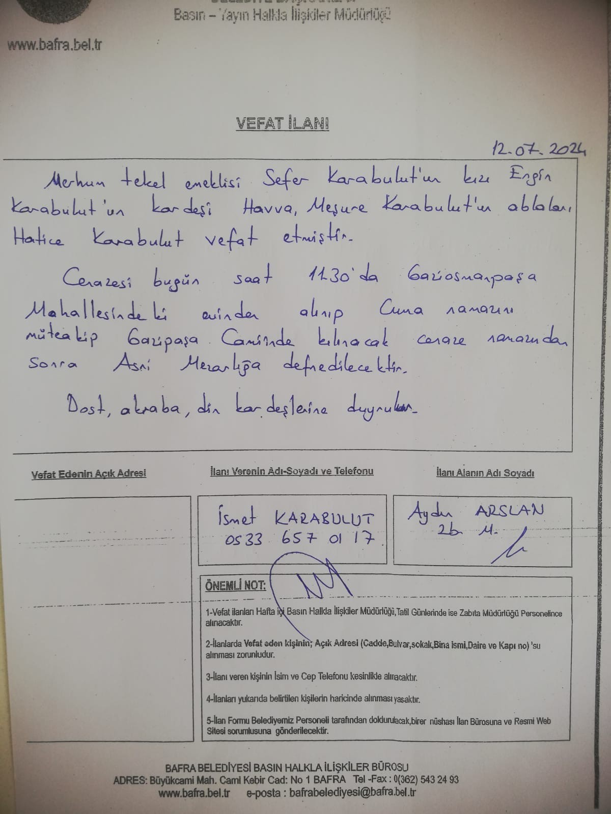 Ilan Haber Samsun Bafra (3)