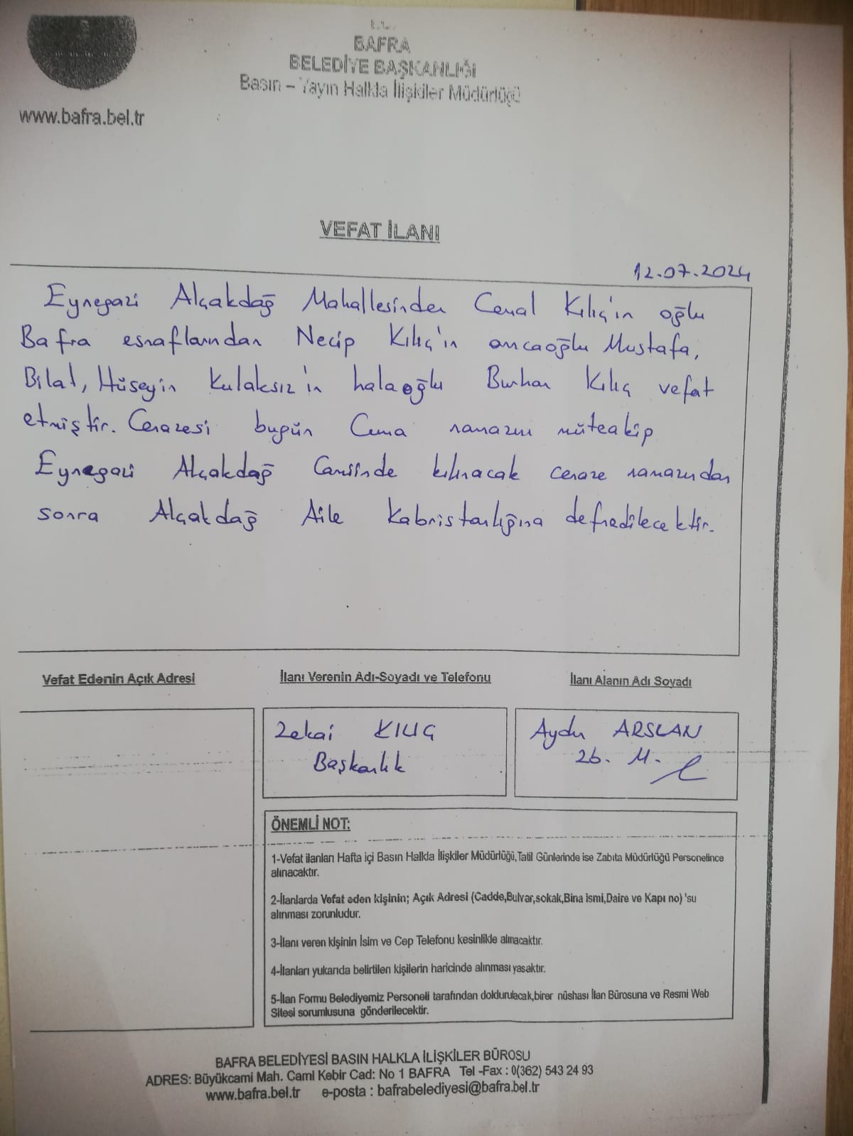Ilan Haber Samsun Bafra (4)