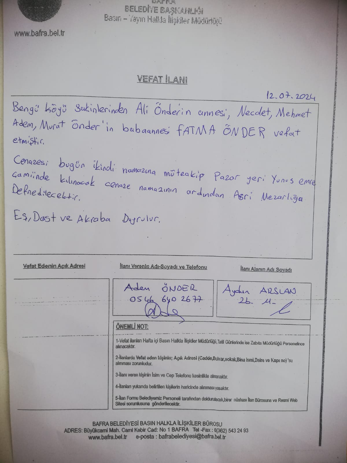 Ilan Haber Samsun Bafra (6)