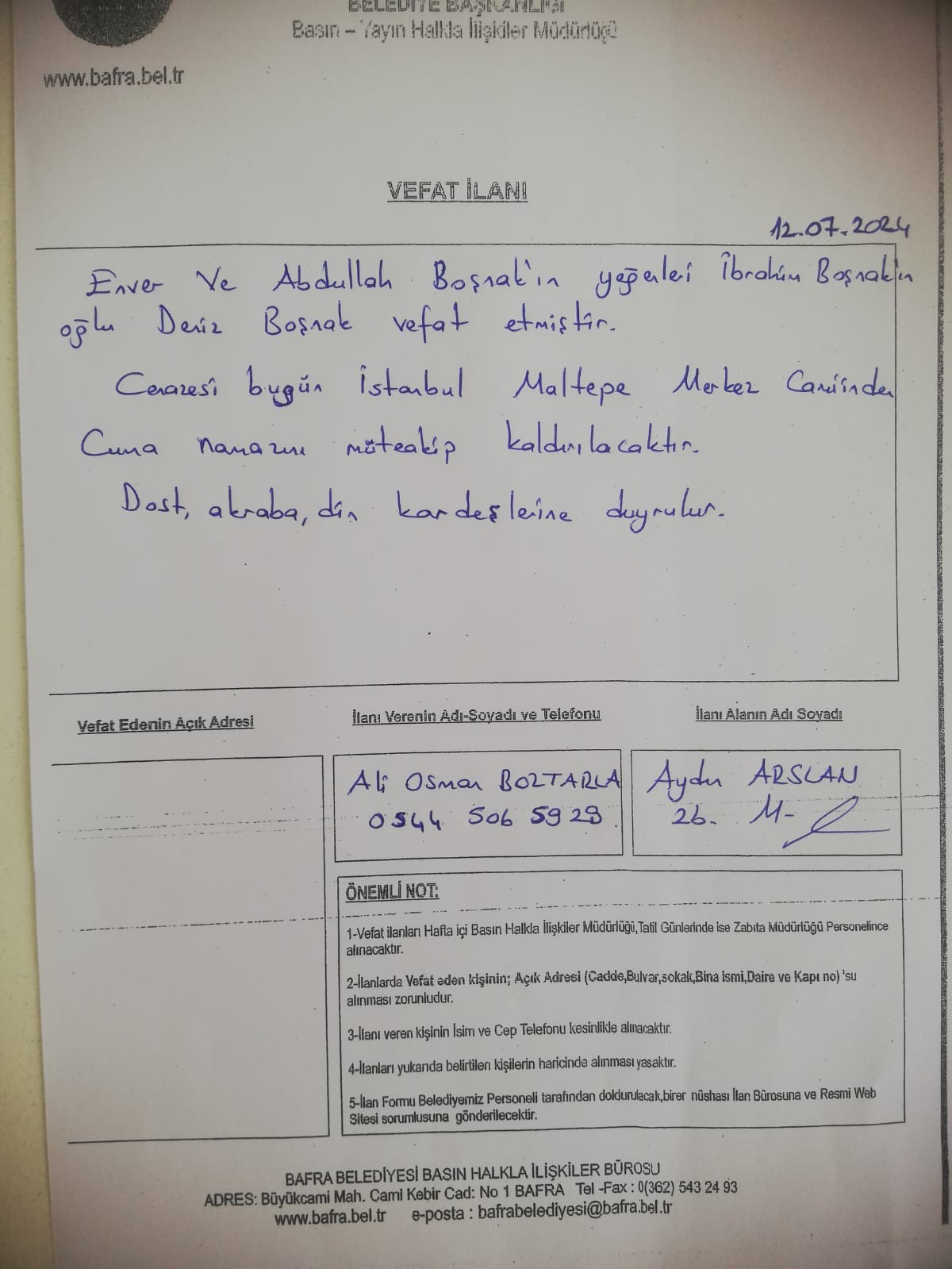 Ilan Haber Samsun Bafra (7)