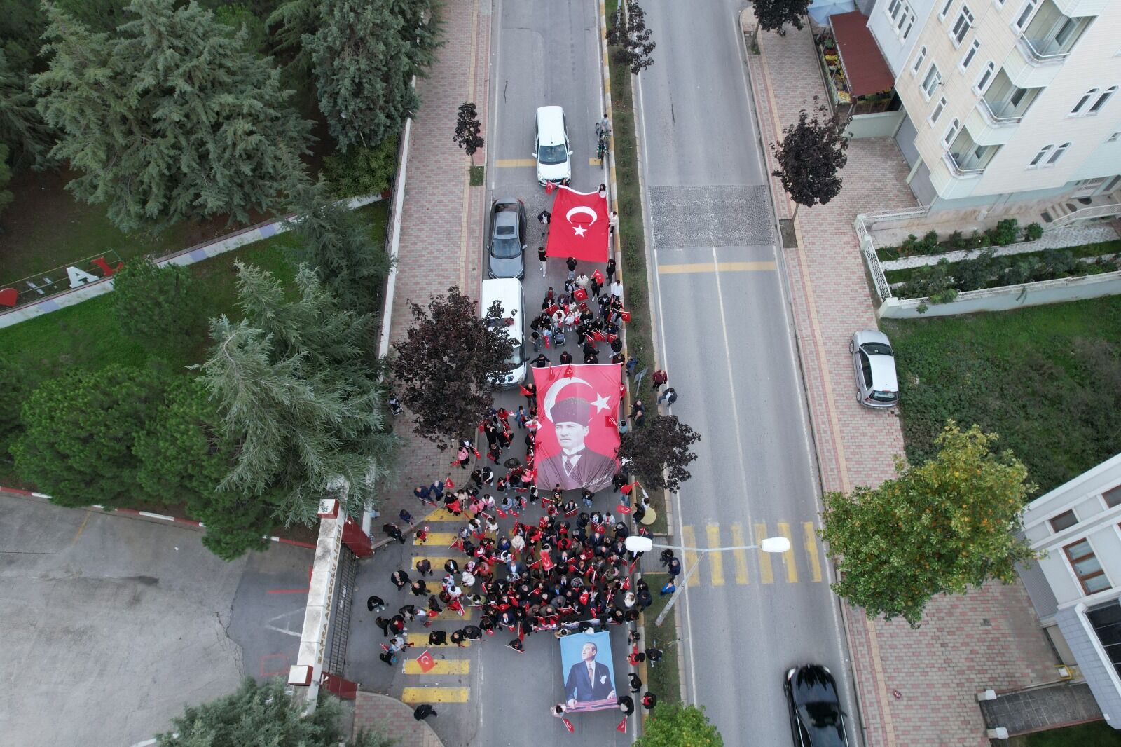 Bafra’da 29 Ekim Cumhuriyet Coşkusu Dronla Havadan Görüntülendi (3)-1