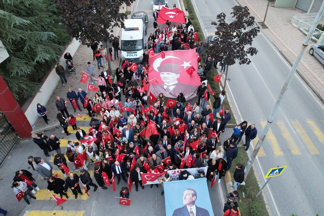 Bafra’da 29 Ekim Cumhuriyet Coşkusu Dronla Havadan Görüntülendi (4)