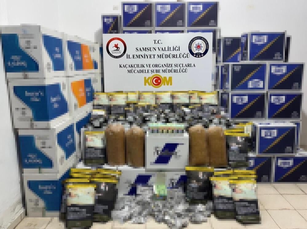 Samsun’da 1 milyon kaçak makaron ele geçirildi-1