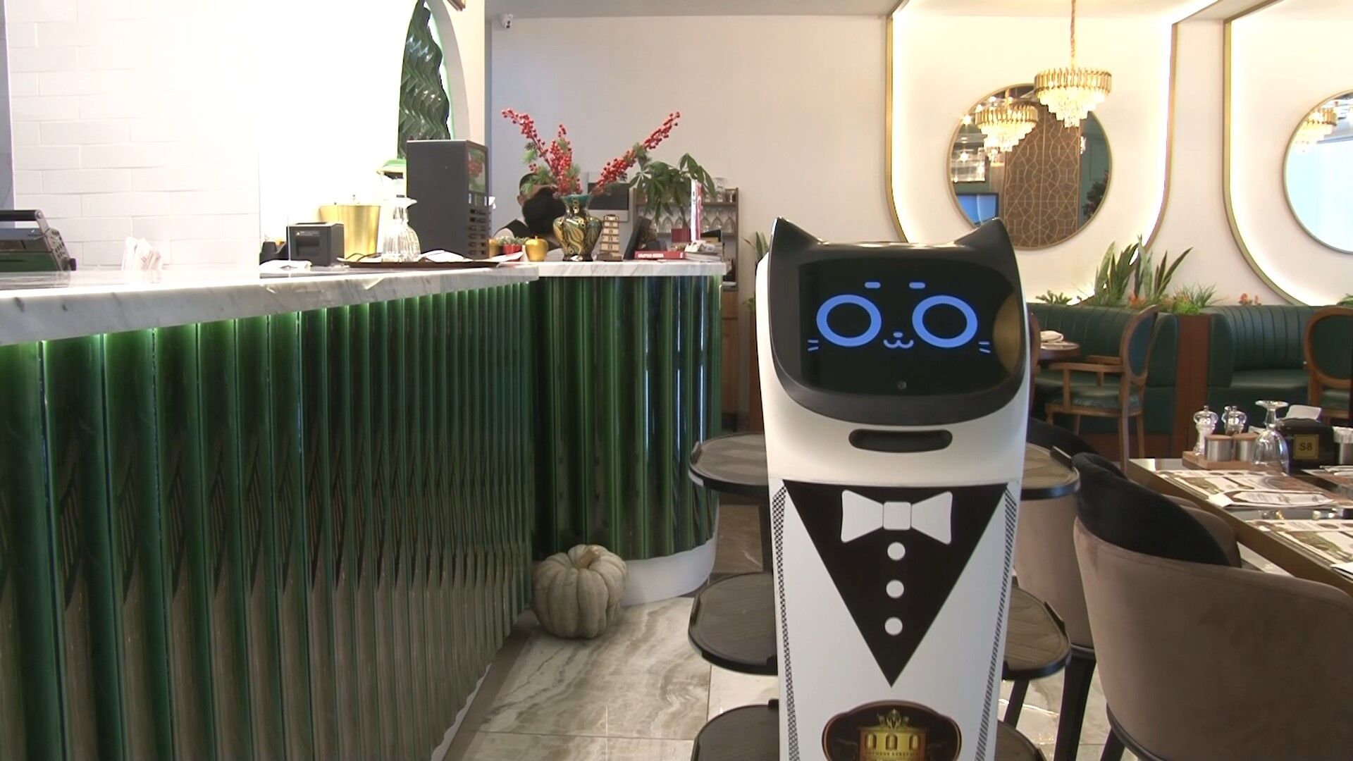 Bursa’da Robot Garson İlgi Odağı Oldu Yemek Taşıyor, Şarkı Söylüyor! (4)