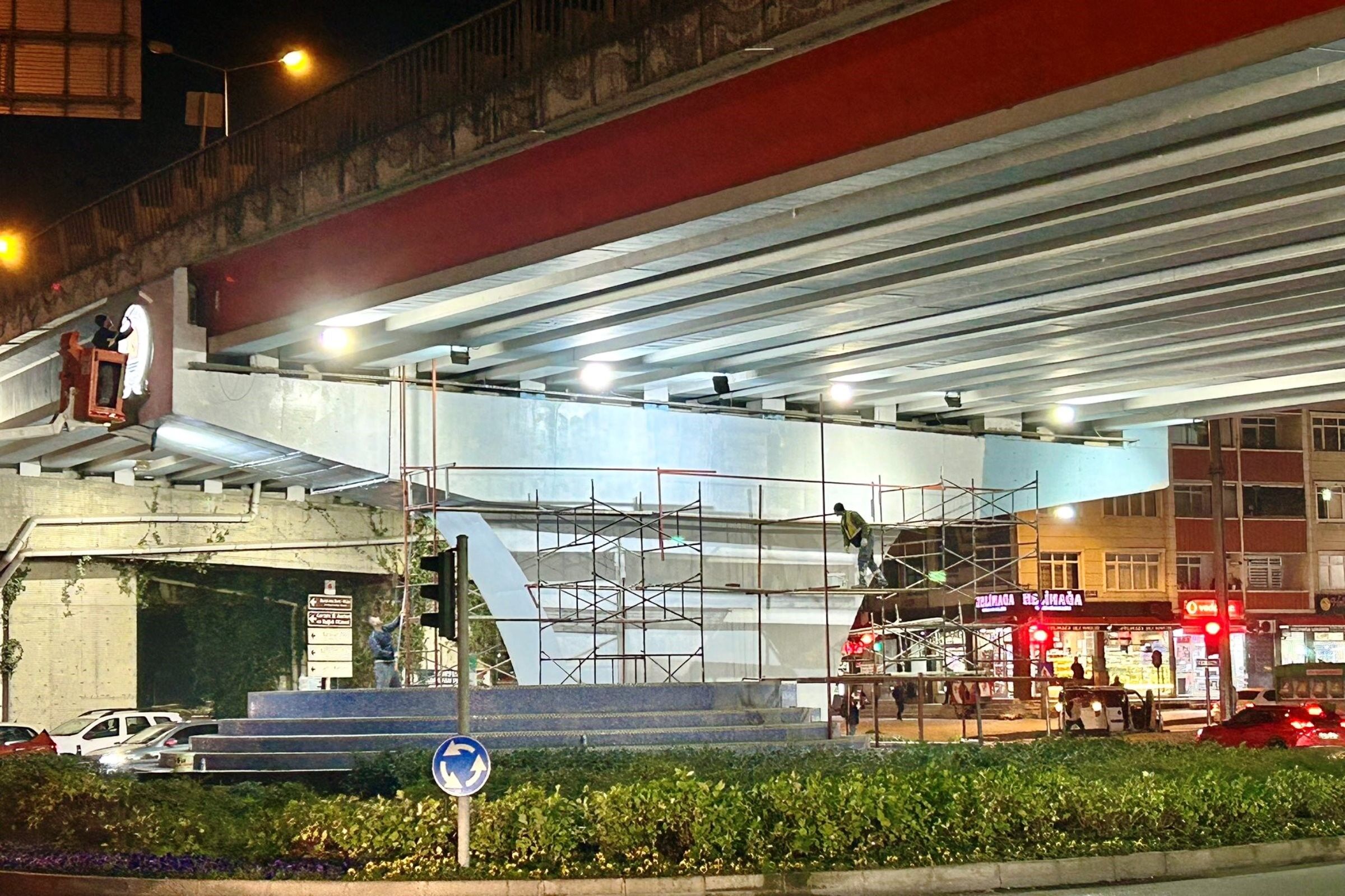 Canik Viyadüğü'nde Kırmızı Beyaz Heycanı (1)