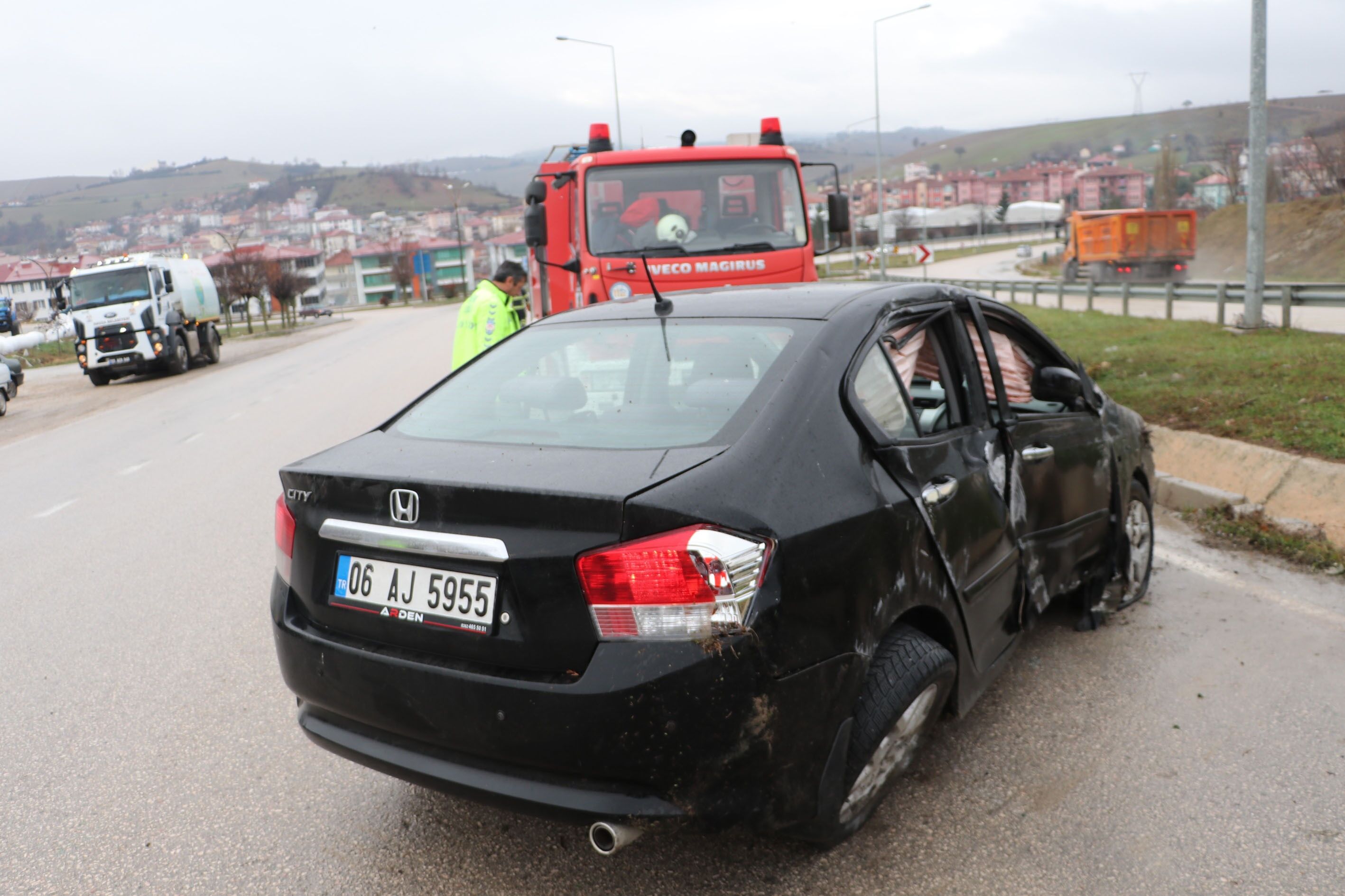 Havza’da Trafik Kazası 3 Yaralı (1)