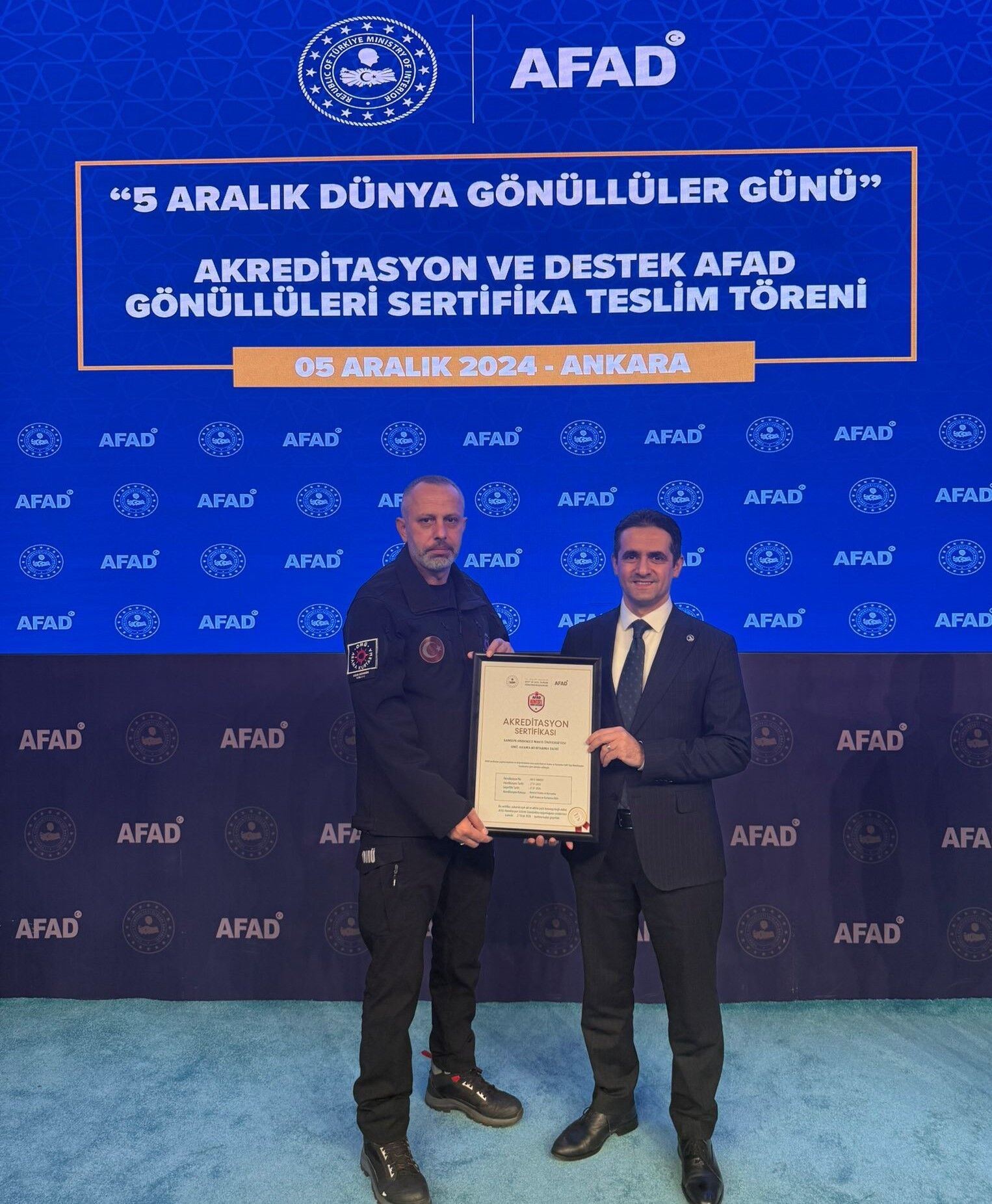 Omü Arama Kurtarma Ekibi Afad Akreditasyonu Aldı!
