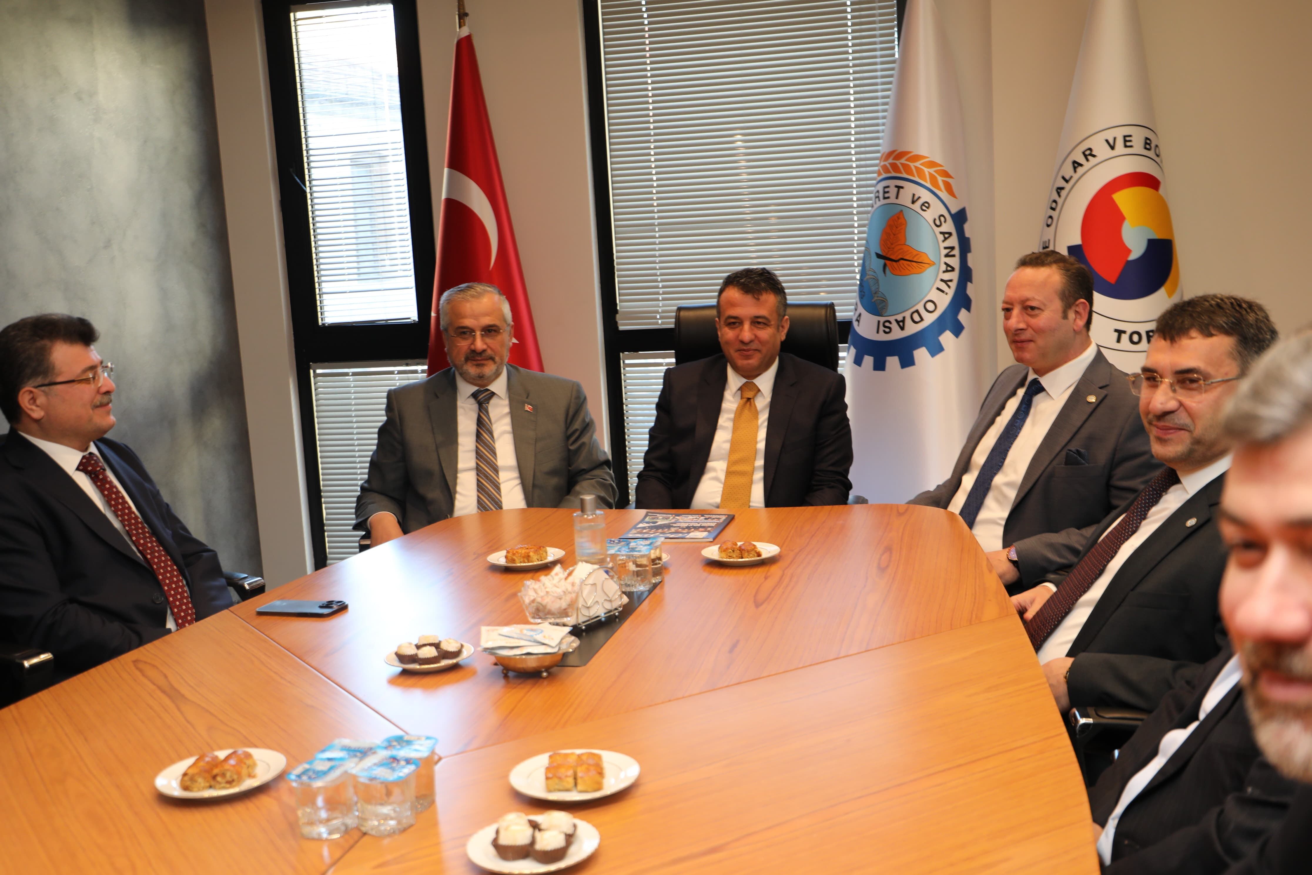 Samsun Büyükşehir Belediye Başkanı Halit Doğan’dan Bafra Ticaret Ve Sanayi Odası’na Ziyaret (1)