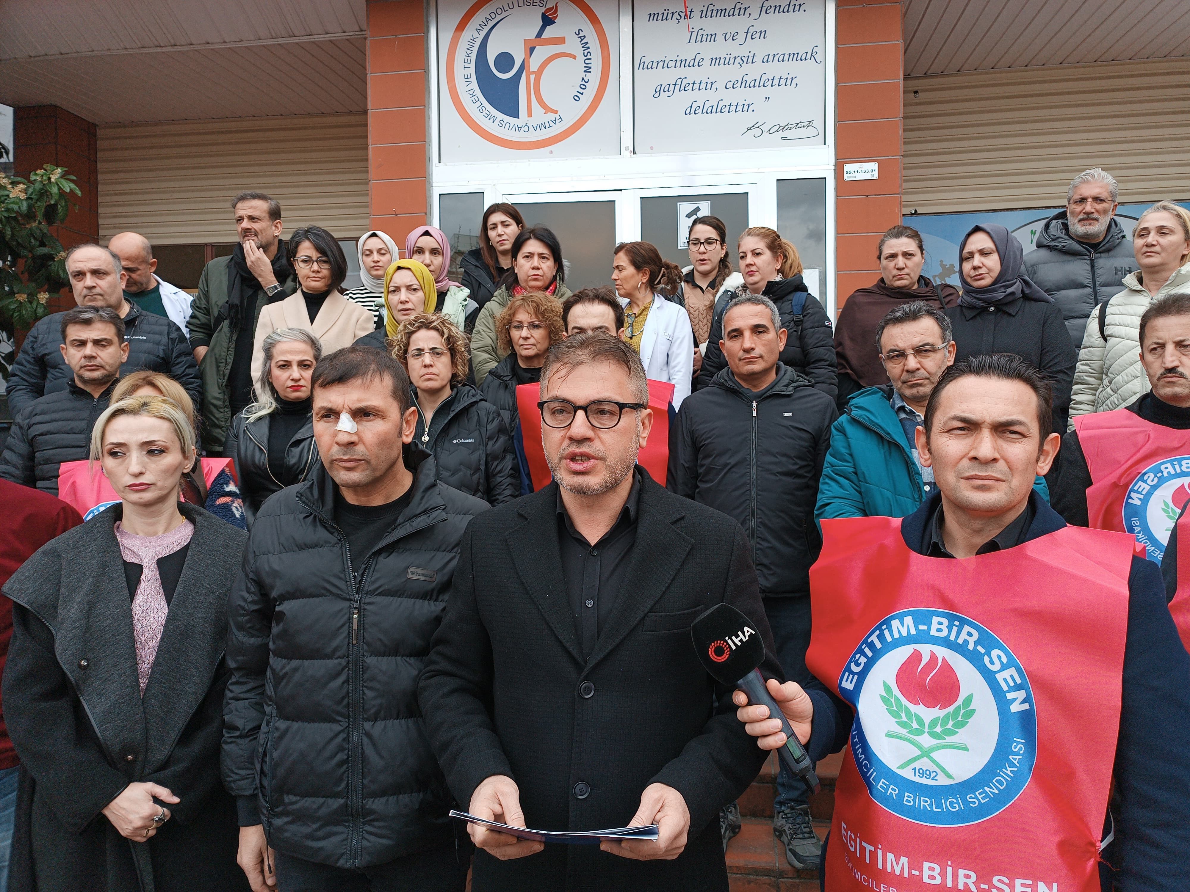 Samsun’da Öğretmene Saldırıya Eğitim Bir Sen’den Tepki (3)