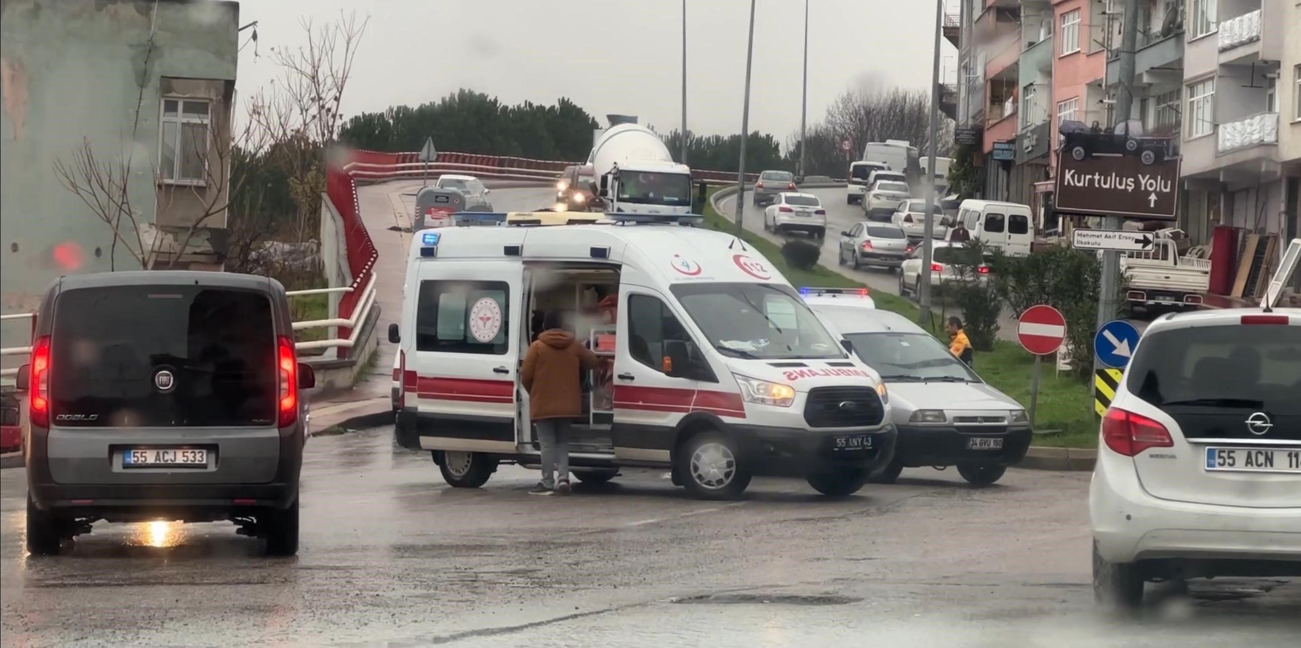 Samsun’da Ticari Araç Kazası 1 Yaralı (1)