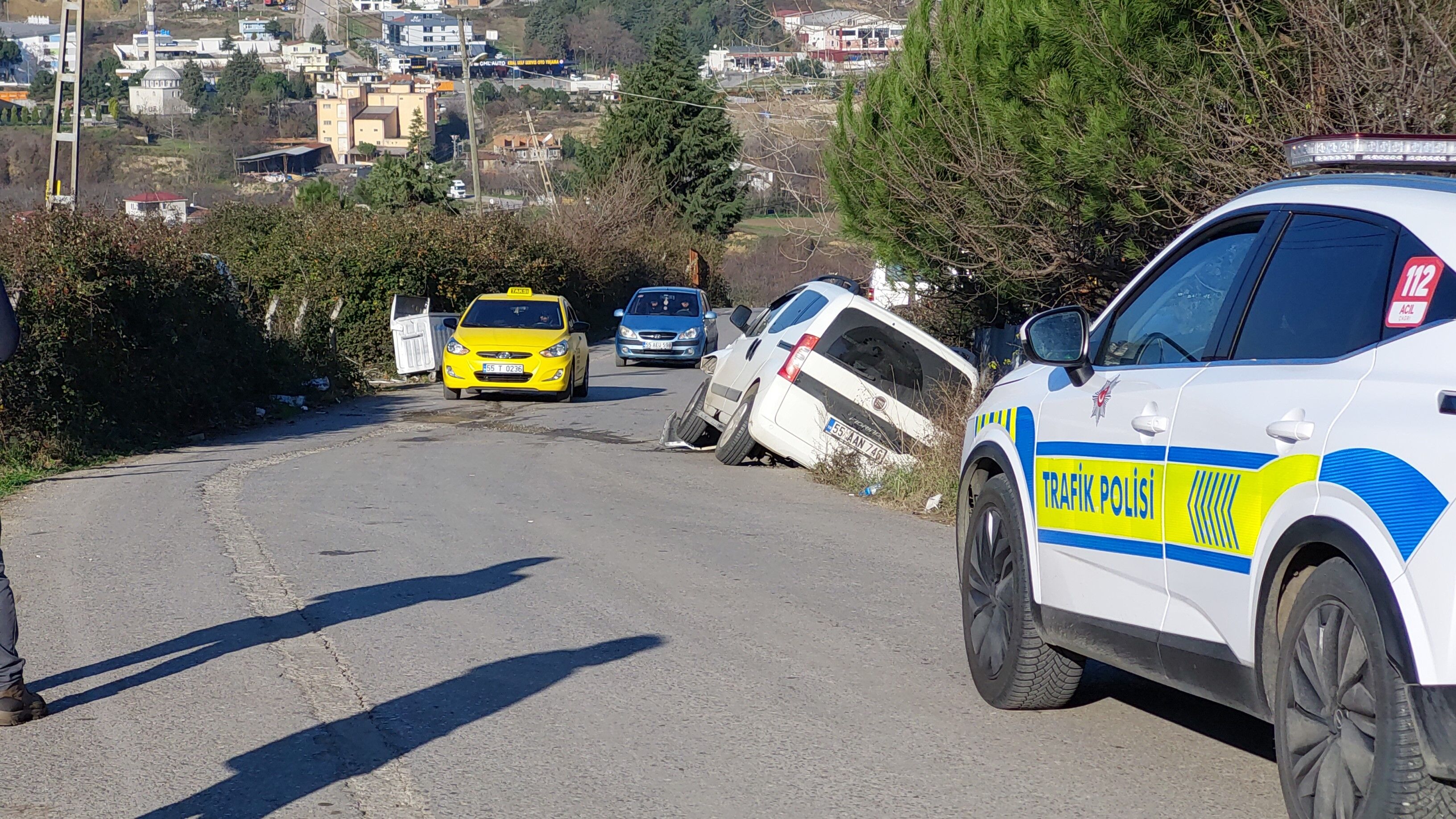 Samsun’da Trafik Kazası 5 Kişi Yaralandı (1)