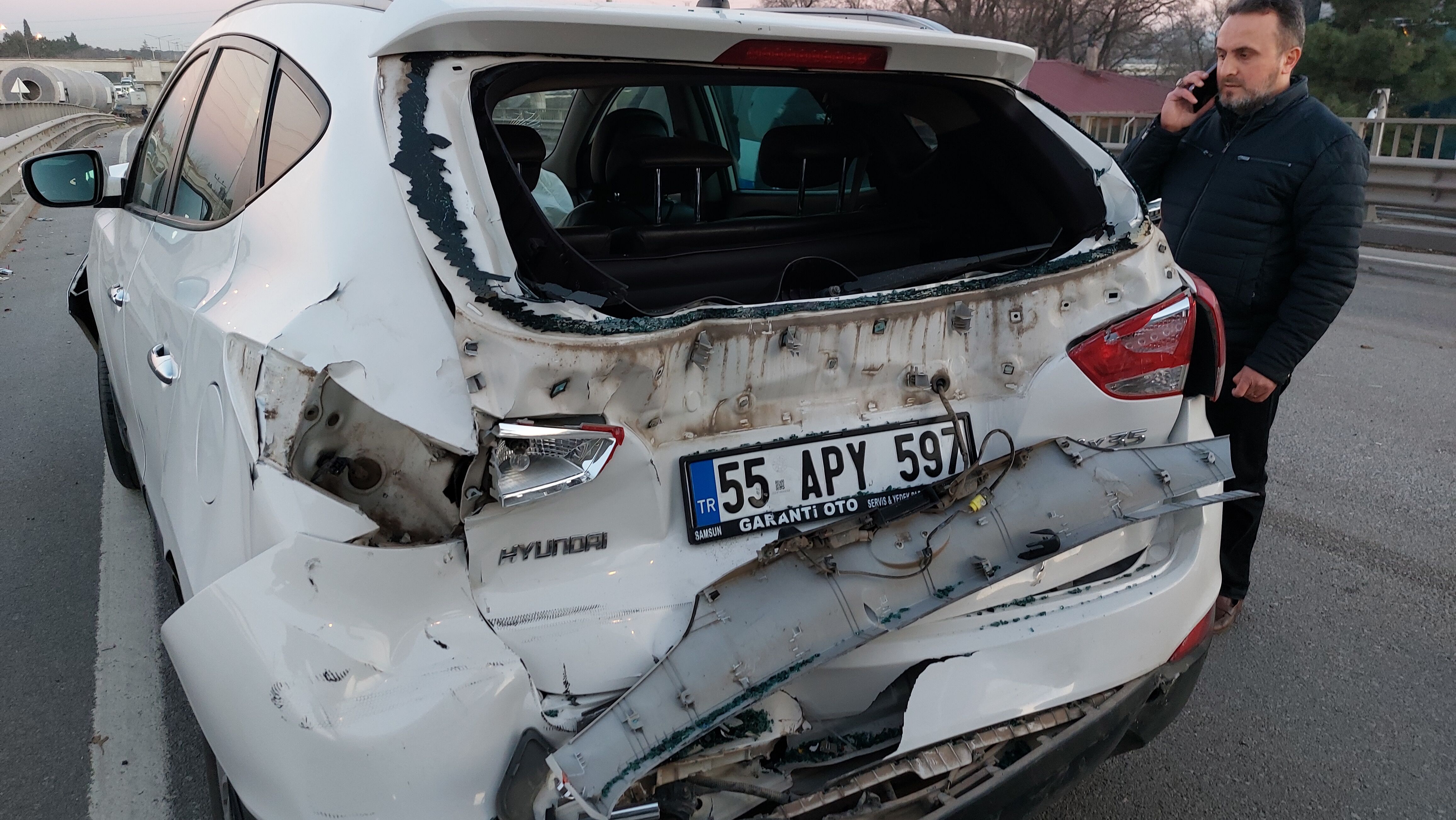 Samsun'da Zincirleme Kaza 2 Yaralı (5)