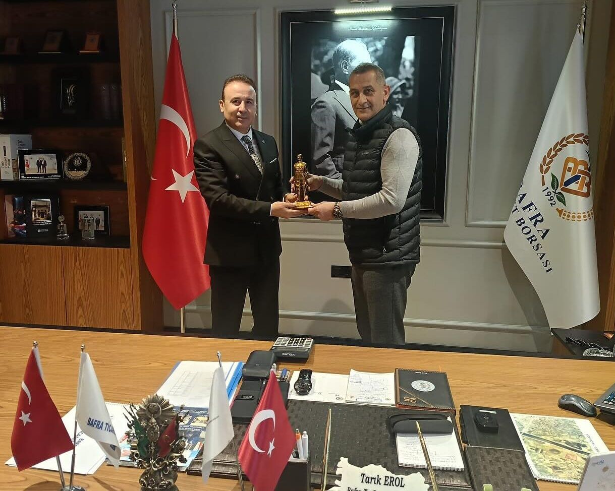 Bafra Denetimli Serbestlik Müdürlüğünden Ticaret Borsası Başkanı Tarık Erol’a Ziyaret (1)